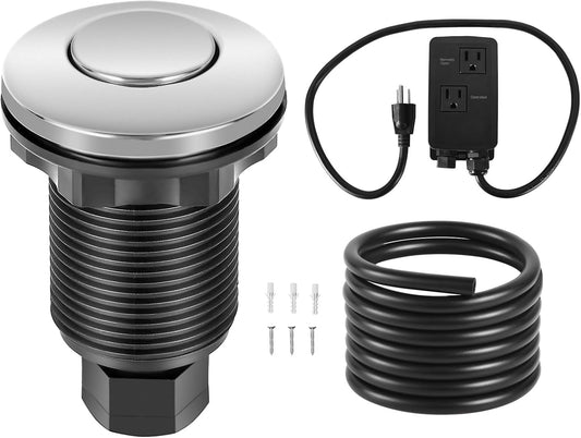 VEVOR Garbage Disposal Air Switch Kit, Dual Outlet Sink Top Air Switch for Food Waste Disposal