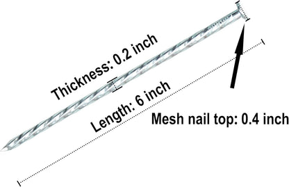 50/100/150 Pack 6" Solid Galvanized Non-Rust Metal Garden Stakes Spiral Landscape Edging Anchors for Paver Edging, Gardening, House Construction, etc (50)