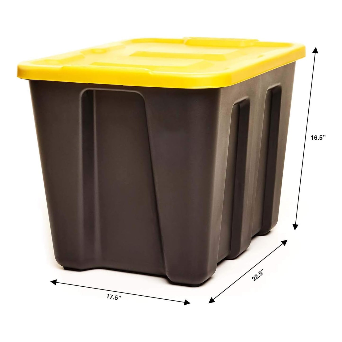 HOMZ 18 Gallon Durabilt Storage Bins, Pack of 4 Heavy Duty Plastic Containers, Secure Snap Lids