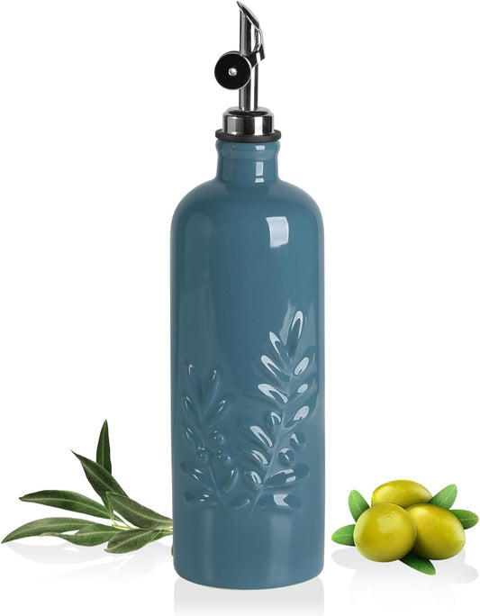 Sweejar 18 Oz Oil Dispenser for Kitchen with Gravity Spout, Ceramic Olive Oil Dispenser Bottle