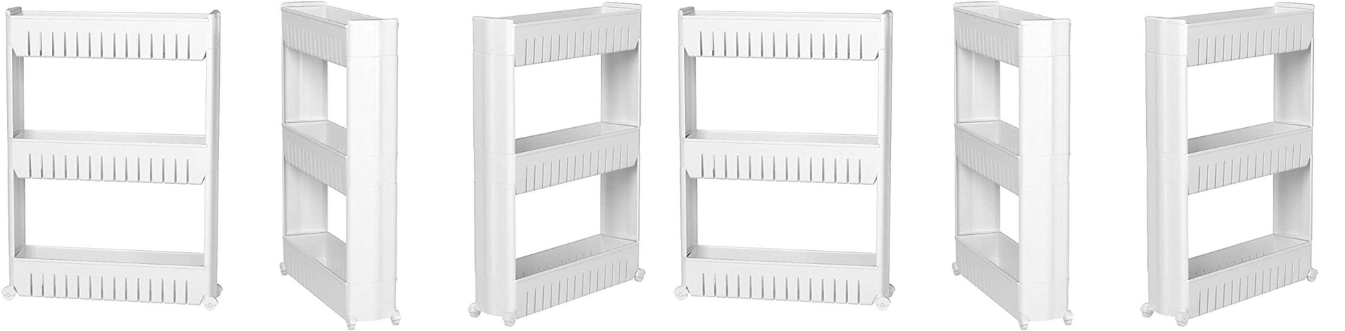 Modern Home Narrow Sliding Storage Organizer Rack - Laundry/Bathroom/Kitchen Portable Storage