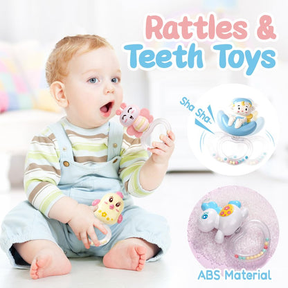 Baby Musical Crib Mobile with Timing Function Projector Lights,Stand-Along Rattles and 150 Melodies Music Box with Remote Control for Newborn 0-24 Months