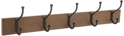 Amazon Basics Rectangular Farmhouse Wall-Mounted Coat Rack for Entryway and Bedroom, Storage