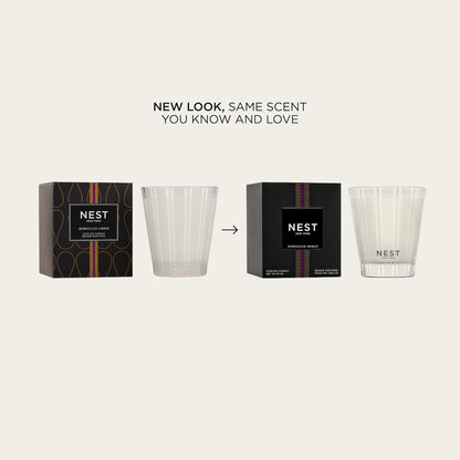 NEST New York Scented Classic Candle, Moroccan Amber - 8.1 oz - Up to 60-Hour Burn Time - Reusable Glass Vessel