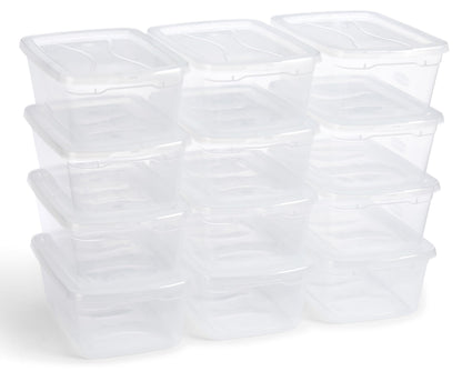 Rubbermaid Cleverstore Home/Office 6 Quart Clear Plastic Storage Tote Container Box Bin with Lid