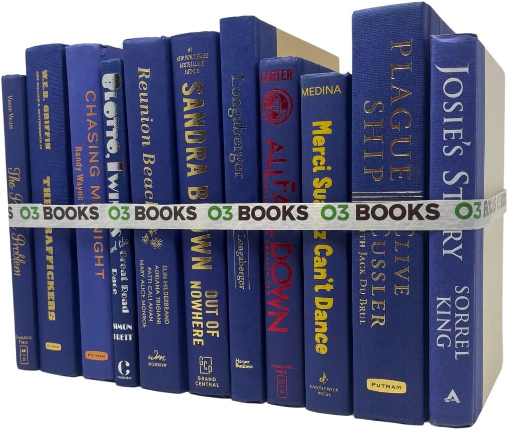 Curated Decorative Books Hardcover Décor Books for Home Décor, Choose Color, Interior Design, Office, Wedding Display, Instant Library, or Staging (Violet, One Foot)