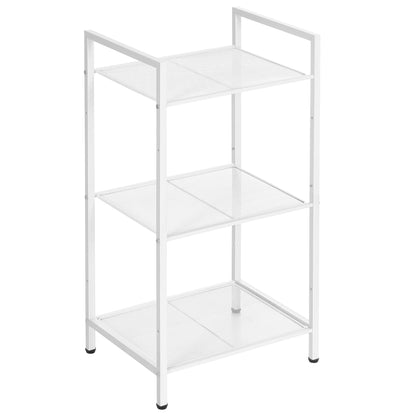 SONGMICS 3-Tier Storage Rack, Bathroom Shelf, Extendable Plant Stand with Adjustable Shelf, for