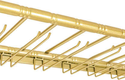 Hanging Wine Rack 59" Wall Mounted Wine Glass Rack Ceiling Adjustable Hanging Bar Glass Holder Shelves for Kitchen Bar Restaurants Industrial Iron Storage Shelf