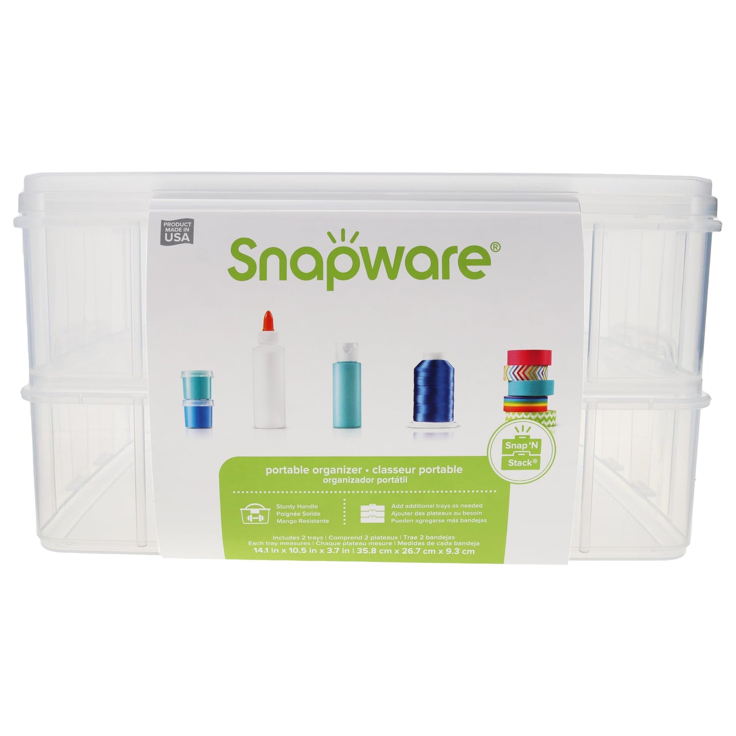 Snapware Snap 'N Stack Portable Storage Bin for Tools and Craft Storage