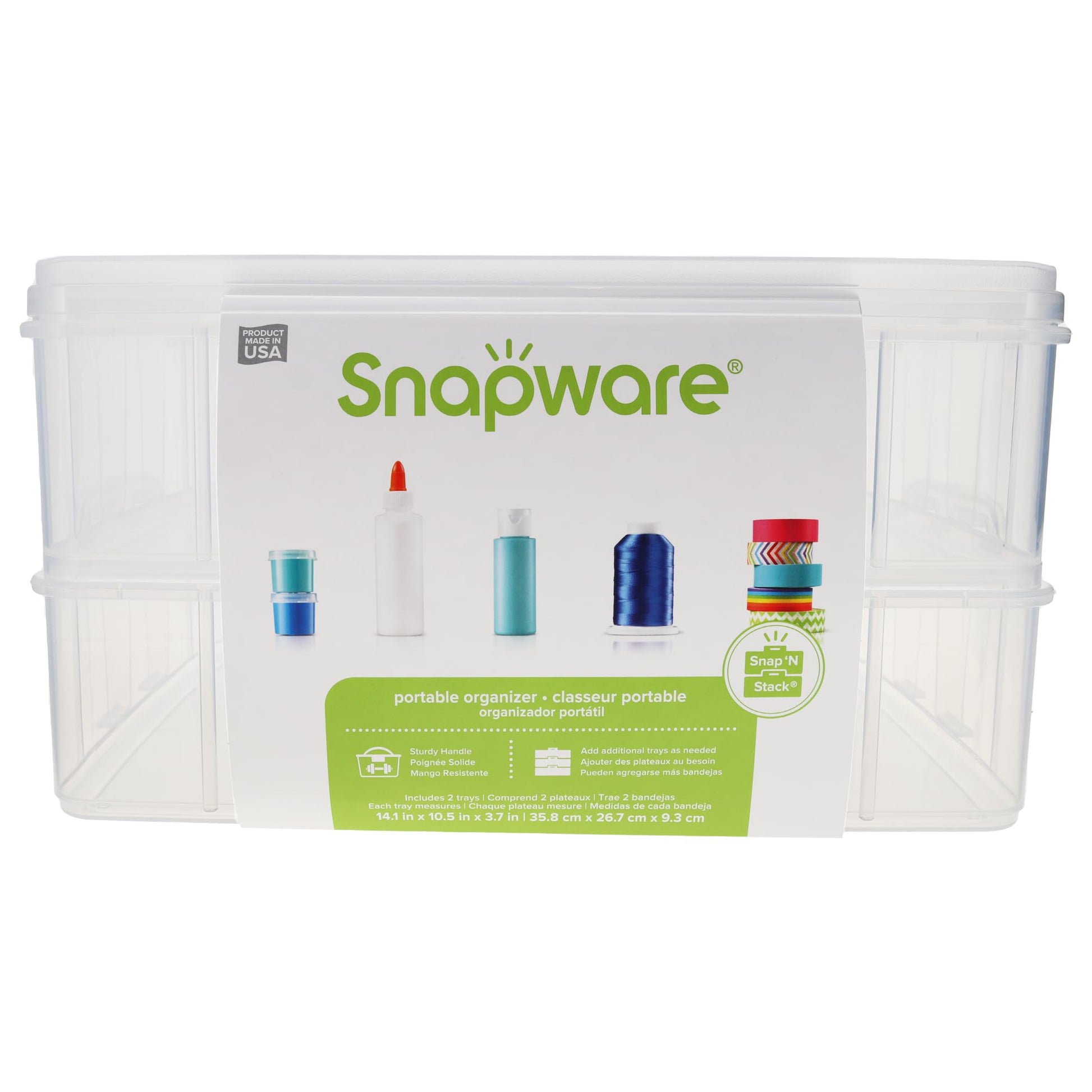 Snapware Snap 'N Stack Portable Storage Bin for Tools and Craft Storage