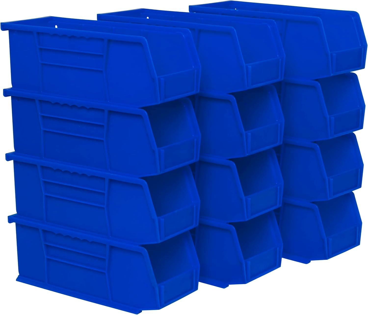 Akro-Mils 30224 AkroBins Plastic Storage Bins, 11"x 4"x 4", Blue, 12-Pack