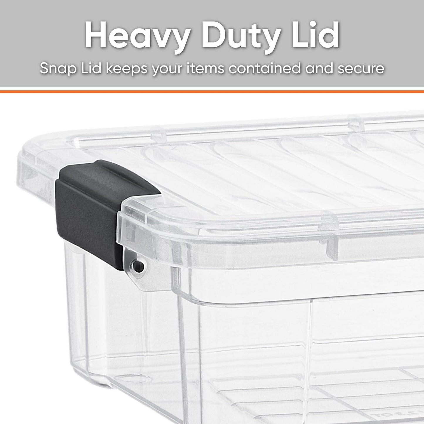 Superio Clear Storage Boxes with Lids, 1.27 Quart Plastic Container Bins for Organizing, Stackable