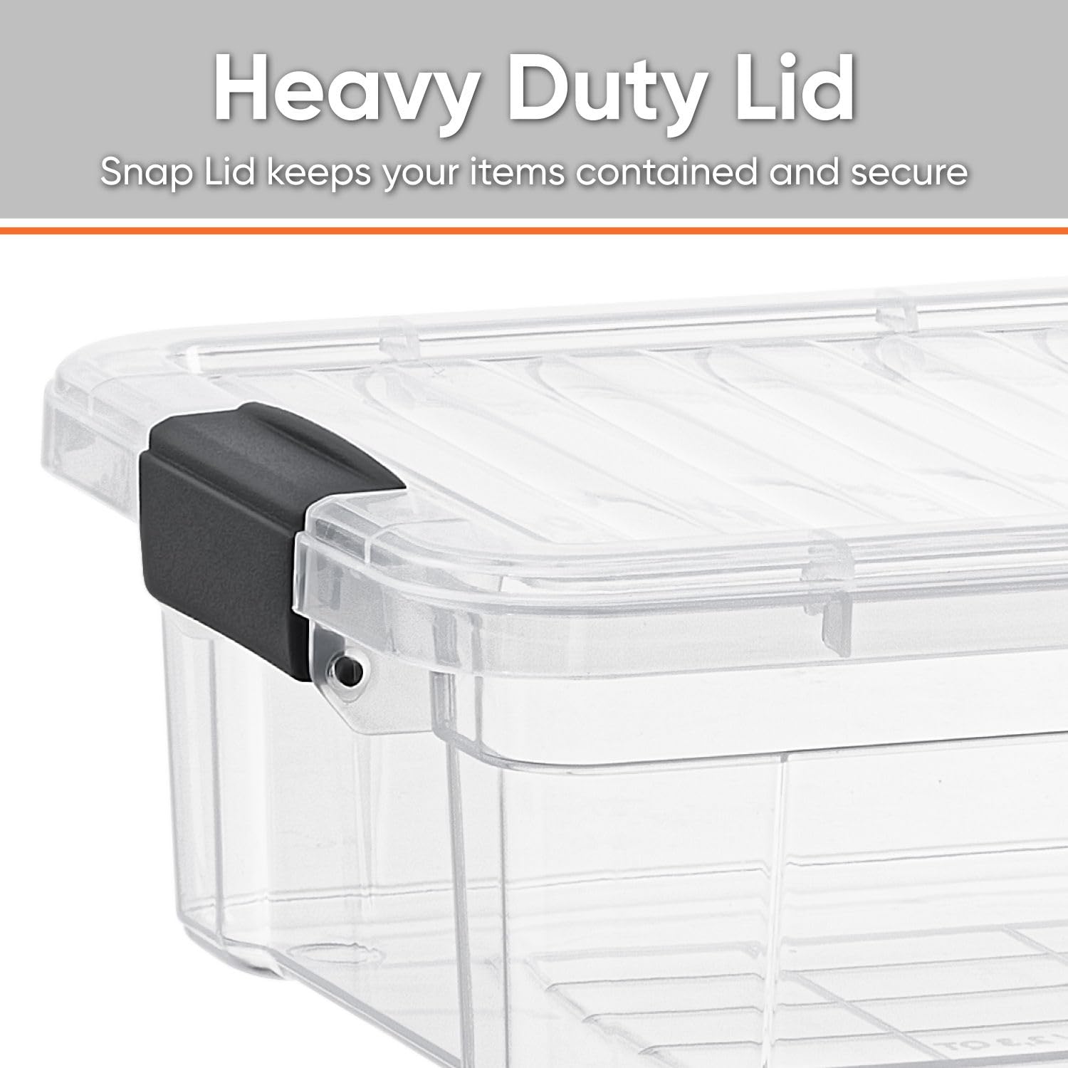 Superio Clear Storage Boxes with Lids, 7.4 Quart BPA Free Plastic Containers, Bins for Organizing