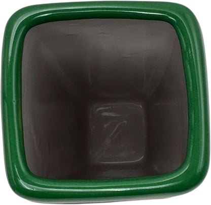 Talavera Planter Pot Square Vase Folk Art Mexican Pottery Handmade Hand Painted Home Decor Indoor Multicolor Outdoor 9.25" (Multi 12)