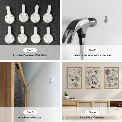 HPINUB Vintage Food and Drink Framed Canvas Wall Art Set,Sketch Pizza Cheers Wall Decor,Thanksgiving Dinner Turkey Artwork,Black and white Art Prints for Kitchen,Dining Room,Gatherings Decor-16"x24"x3