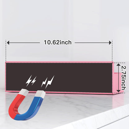 Magnetic Spice Rack for Refrigerator, Kitchen Organizer and Storage Shelf, Pink(4 Pack)