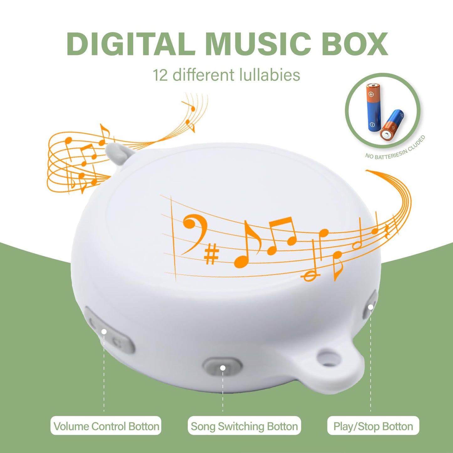 Crib Mobile, Baby Mobile with 12 Lullabies, Musical Baby Crib Mobile for Boys or Girls, Safari Animals Crib Toys Hanging, Safari Nursery Decor