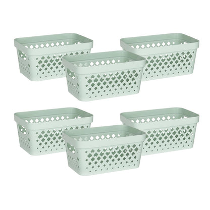 Glad Plastic Baskets for Organizing, Set of 6 | Pantry Storage for Under Counter, Linen Closet, and