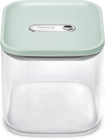 Caraway 2.5qt Glass Airtight Food Storage Container with Lid – Non-Toxic, BPA-Free Kitchen Storage Container – Stackable, Space-Saving Airtight Container for Dry Goods and More - Mist