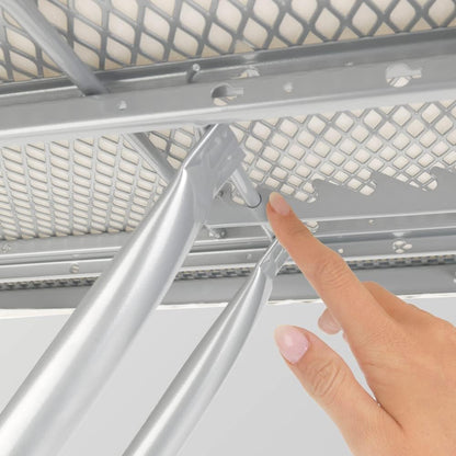 Brabantia Ironing Board C, XL Steam Unit Holder, Adjustable Height, Non-Slip Rubber Feet, Foldable, Denim Black, Size C (49 x 18 inches), Metal Frame, Free Standing, 63 inches