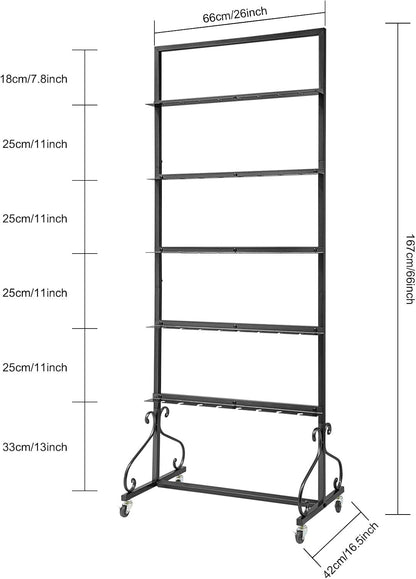 40 Slots Champagne Holder Stand for Party, Wine Glass Display Wall Holder, Stable Wine Glass Stemware Rack for Bar, Wedding, Party (Black)