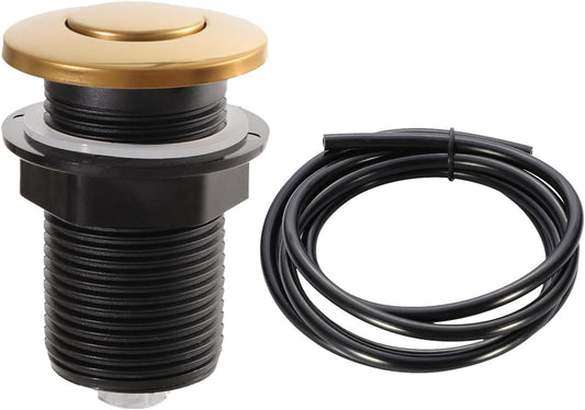 RQYEKDO Garbage Disposal 32mm/1.26 inch Air Switch Kitchen Sink Top Long Stainless Steel Polished