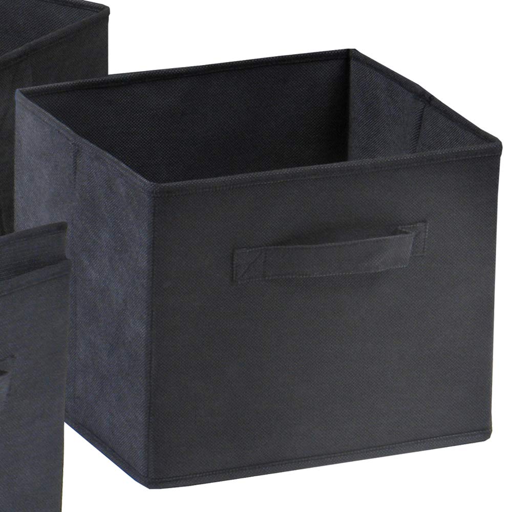 Winsome Capri Foldable Fabric Basket, Black, 6/Pack (22611)