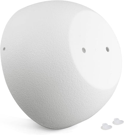 8 inch Small Hanging Planters for Indoor Outdoor Plants, 2 Pack Hanging Flower Pots with Drainage Holes and Chain for Garden Porch Plants, Plastic Hanging Baskets for House Plants, White