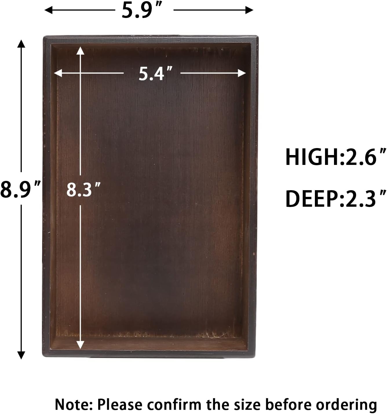 Bamboo Drawer Organizer - Kitchen Utensil Organizer Silverware Tray Cutlery Holder，Office Desk Supplies and Accessories,8.9 * 5.9 * 2.6,Nut-brown