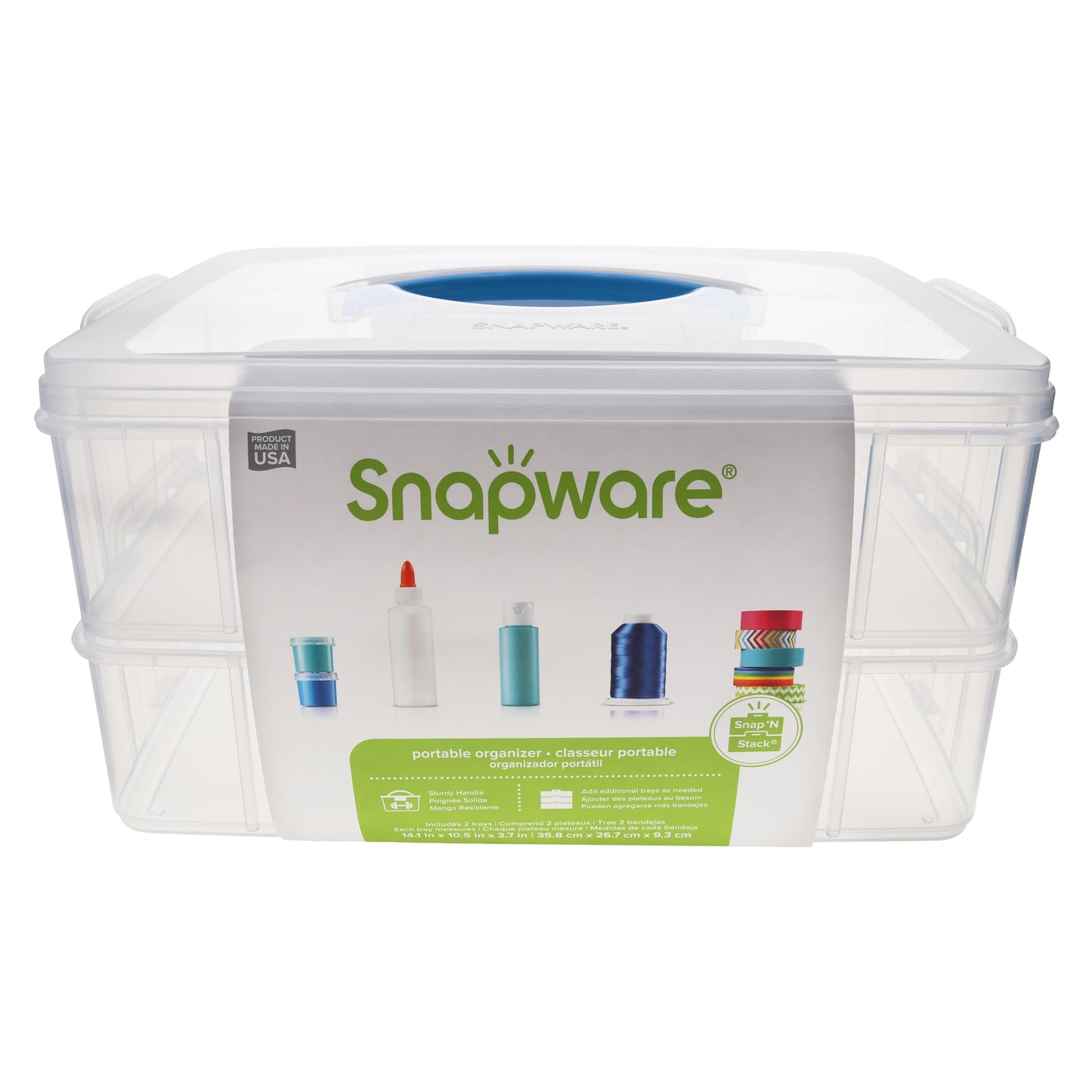 Snapware Snap 'N Stack Portable Storage Bin for Tools and Craft Storage