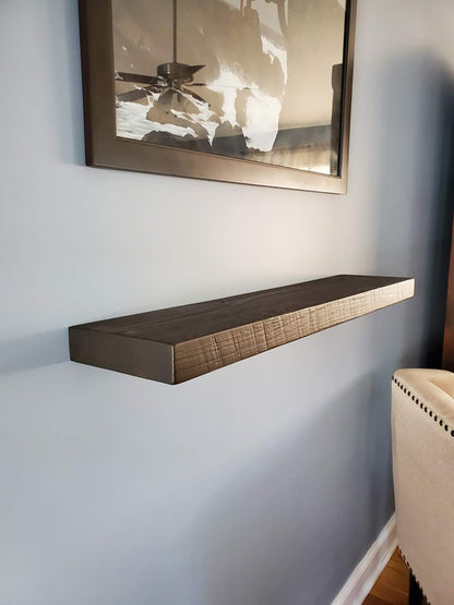 Joel's Antiques 48 Inch Wooden Floating Shelves for Wall - 48x8x2 in - Made of Natural Wood - Long Heavy Duty Rustic Wall Shelves for Bedroom - Perfect for Living Room, Kitchen - Mocha