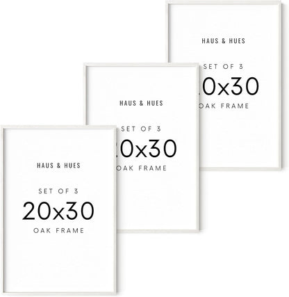 HAUS AND HUES Standalone White Oak Frame Set of 3-20x30