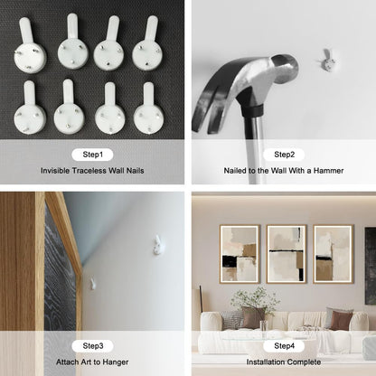 HPINUB Large Modern Abstract Framed Canvas Wall Art Set,Geometric Line Black White and Beige Textured Wall decor Neutral Gray Minimalist Art Print for Living Room,Bedroom,Dining Room,Office -16"x24"x3