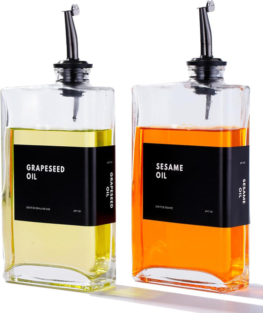 Olive Oil Dispenser for Kitchen, Cooking Oil and Vinegar Dispenser Set, Olive Oil Bottle, Soy sauce