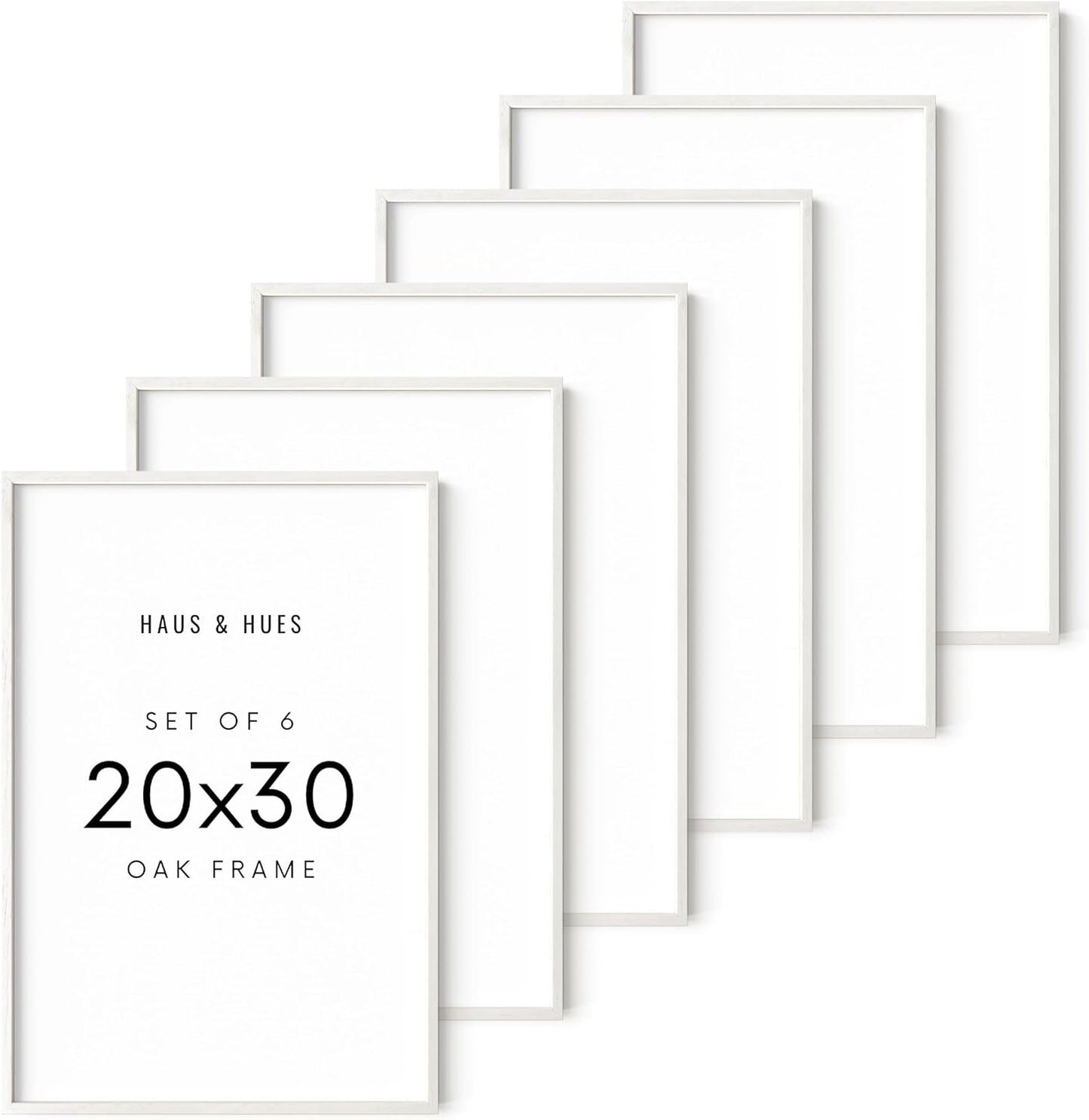 HAUS AND HUES Standalone White Oak Frame Set of 6-20x30