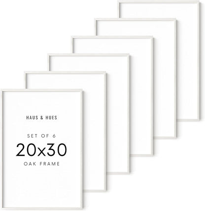 HAUS AND HUES Standalone White Oak Frame Set of 6-20x30