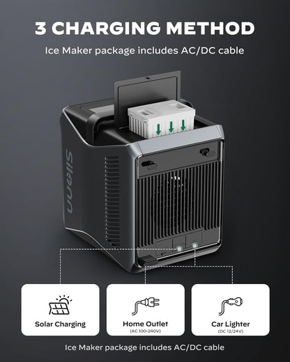 Silonn 168 Wh Detachable Battery for 12 Volt RV Ice Maker, Specially Equipped SLIM39 Series Portable Ice Maker (Adapter not Included)