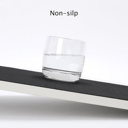 Myir JUN Placemats Set of 6, Vinyl Woven Placemats Place Mats Indoor Washable Table Mats Non-Slip Place mats for Dining Table (Black, Set of 6)