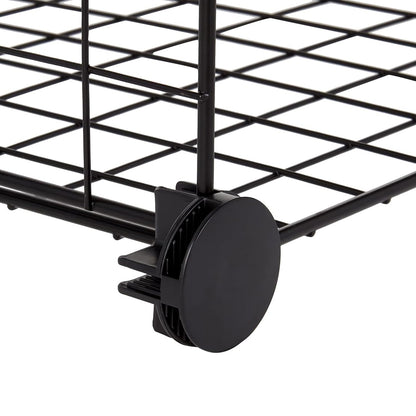 Amazon Basics 4 Cube Wire Grid Storage Organizer, Closet Organizer and Shelves, Stackable