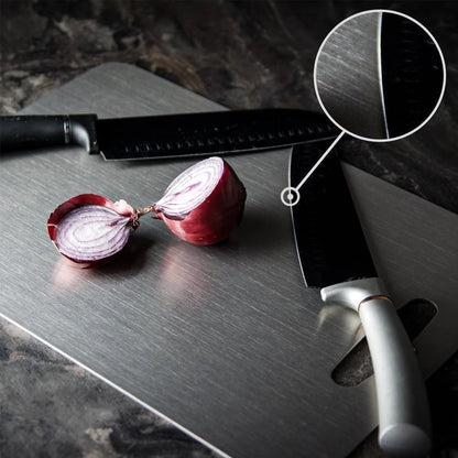 Titanium Cutting Board, 100% Pure Titanium Cutting Boards for Kitchen, Double Sided Food-Grade Chopping Board - Dishwasher Safe Easy to Clean (12"L x 9"W)