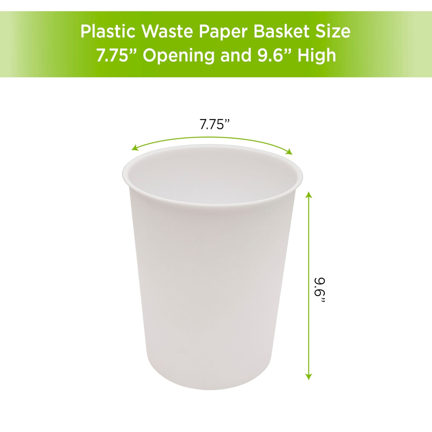 Kenney KN83000 Storage Made Simple 1.53 Gallon (5.7 Liter) Small Open Top Rust-Proof Plastic Waste