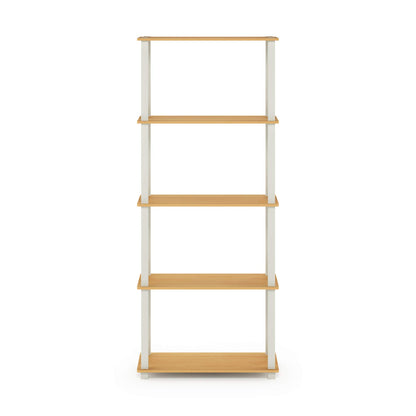Furinno Turn-N-Tube 5-Tier Multipurpose Shelf / Display Rack / Storage Shelf / Bookshelf, Square