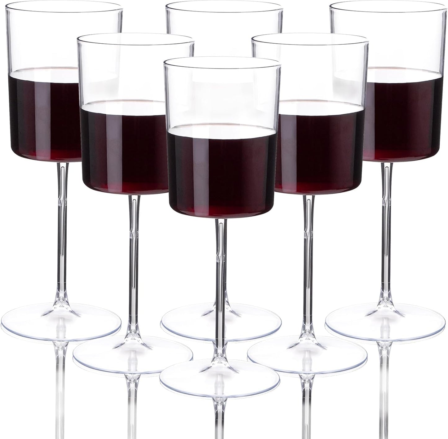 Ciaell 12 Pack Clear Plastic Wine Glasses - 14Oz Plastic Wine Glasses with Stem - Disposable Stemmed Wine Glass for Parties & Weddings & Outdoor