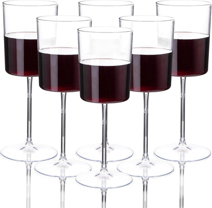 Ciaell 12 Pack Clear Plastic Wine Glasses - 14Oz Plastic Wine Glasses with Stem - Disposable Stemmed Wine Glass for Parties & Weddings & Outdoor