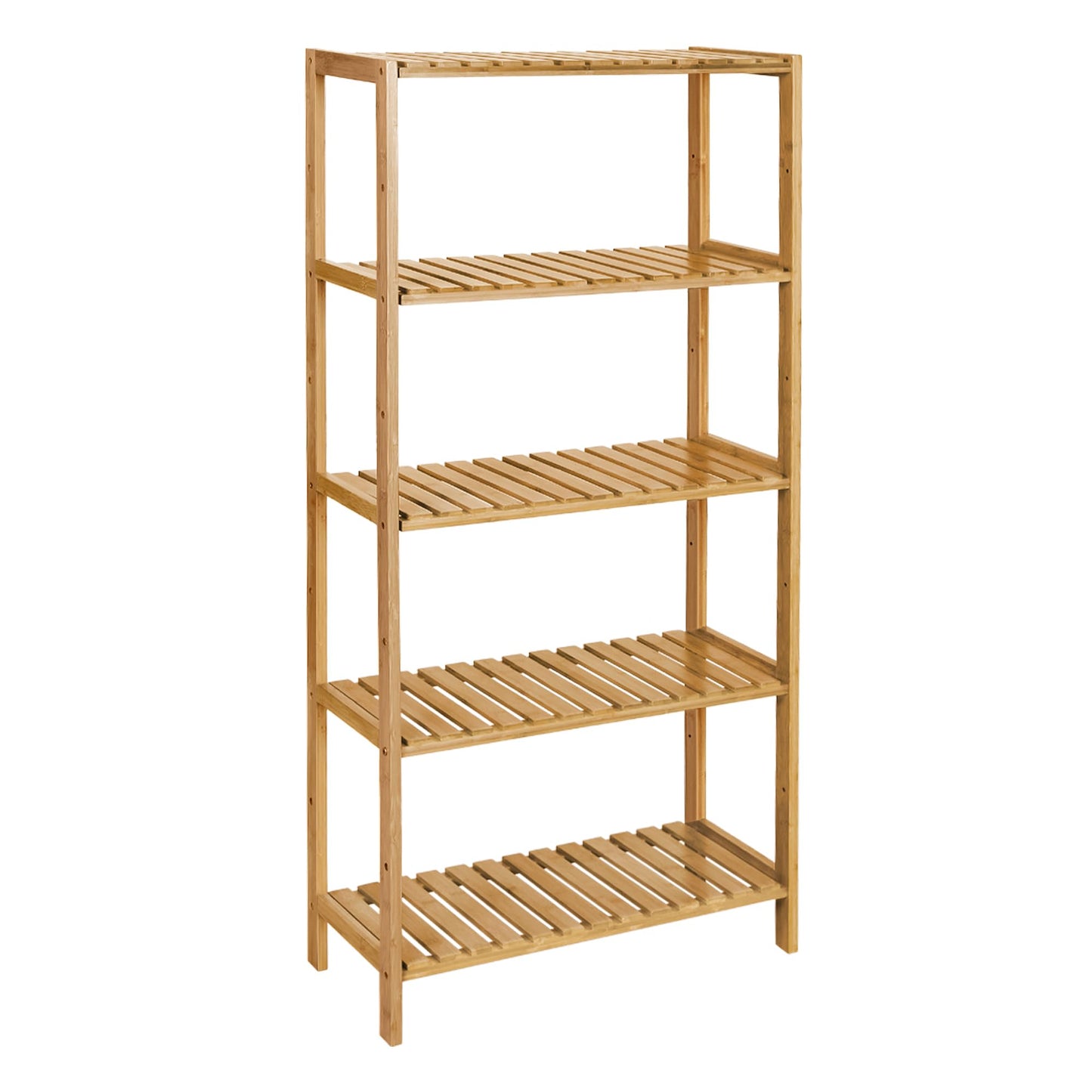SONGMICS 5-Tier Bamboo Shelf, Freestanding Bathroom Storage Rack