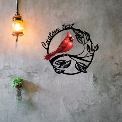 Personalized Name Garden Cardinal Metal Signs, Custom Family Name Yard Decor for Outdoor Outside, Cardinal Lawn Patio Stake Gardening Enthusiasts Grandmothers Gift