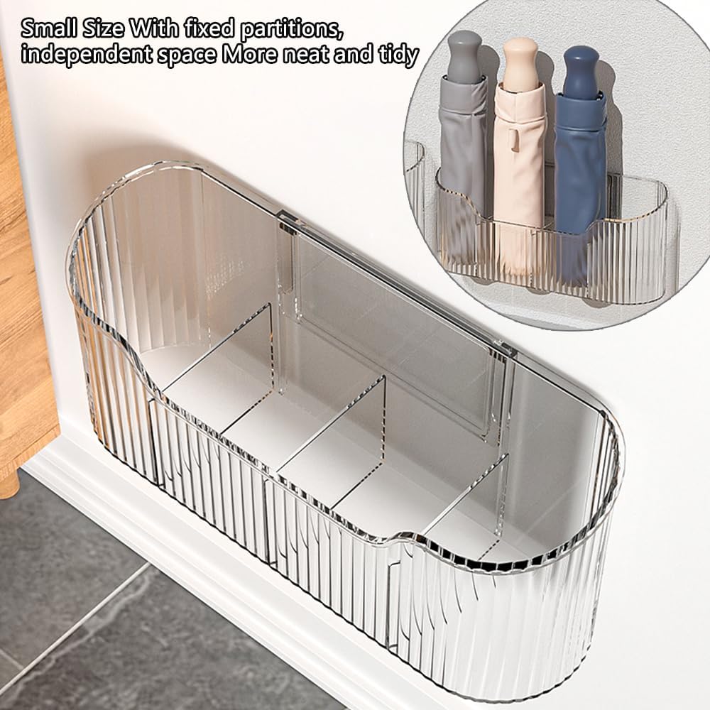 2 Piece Cabinet Door Organizer,Self Adhesive Kitchen Cabinet Organizer,Cabinet Door Storage Box for Bathroom/Kitchen/Living room,Storage shelf rv must haves. (Large+Small)