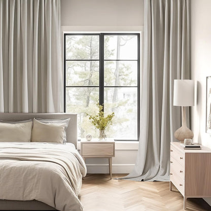 MIULEE Natural Back Tab Blackout Curtains 72 Inches Long 2 Panels Set for Living Room Bedroom Privacy, Rod Pocket/Pinch Pleat Thermal Insulated Room Darkening Pleated Light Blocking Drapes