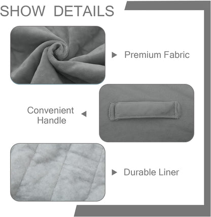 MeMoreCool Square Stuffed Pouf Ottoman Foot Rest, Floor Pouf Foot Stool with Foam Chunk Filling, Soft Stuffed Ottoman Footrest for Living Room, Light Grey