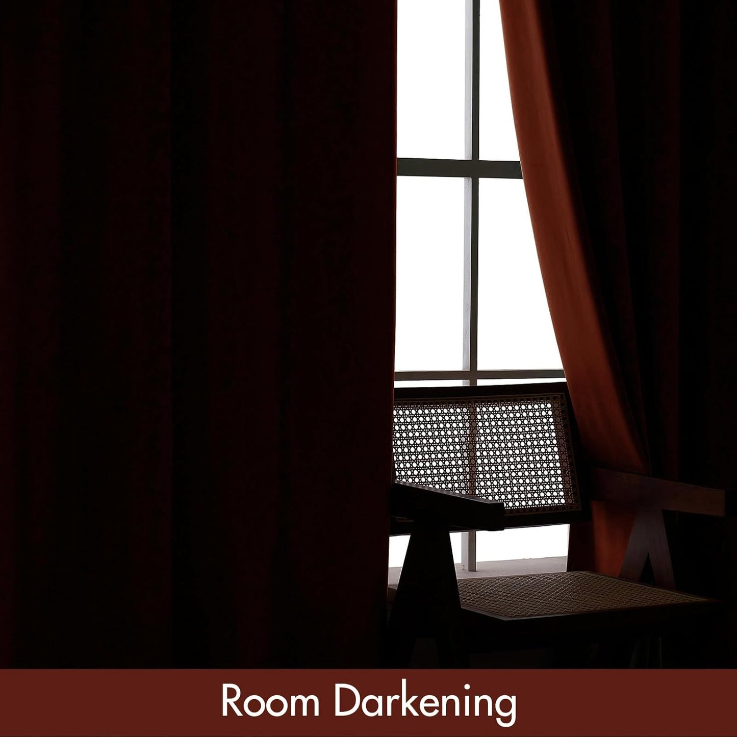 MIULEE Burnt Orange Velvet Curtains Thermal Insulated Blackout Curtain Fall Drapes for Bedroom Living Room Darkening 84 Inches Long Rust Terracotta Panels Rod Pocket Set of 2